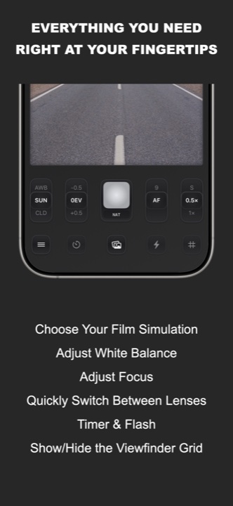 Eclat bottom controls with quick access to all features
